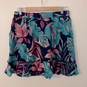 Christian Siriano Tropical Cotton Skirt
